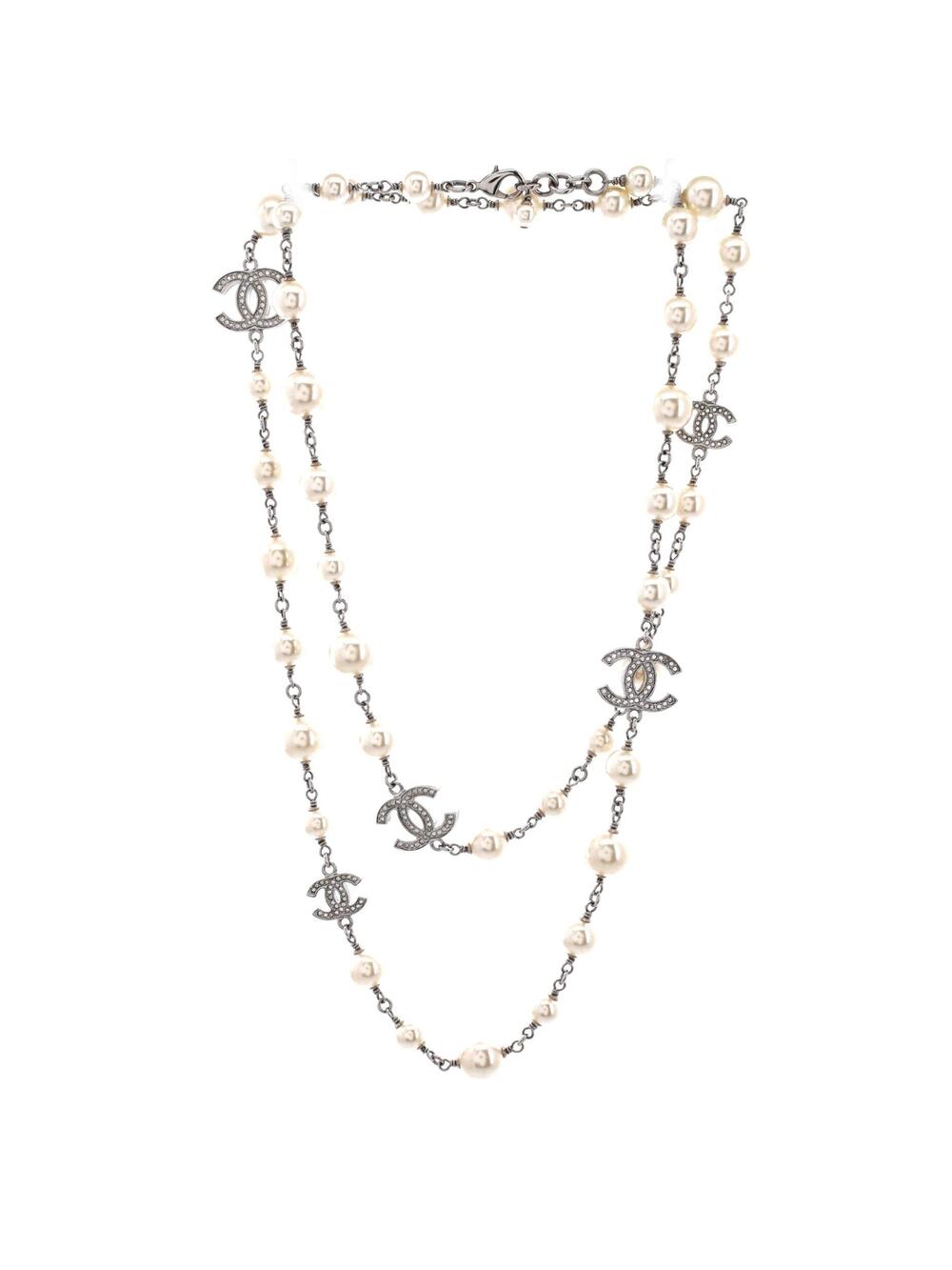 Chanel Cc Station Long Necklace Metal #276431C20B - Picture 2 of 3